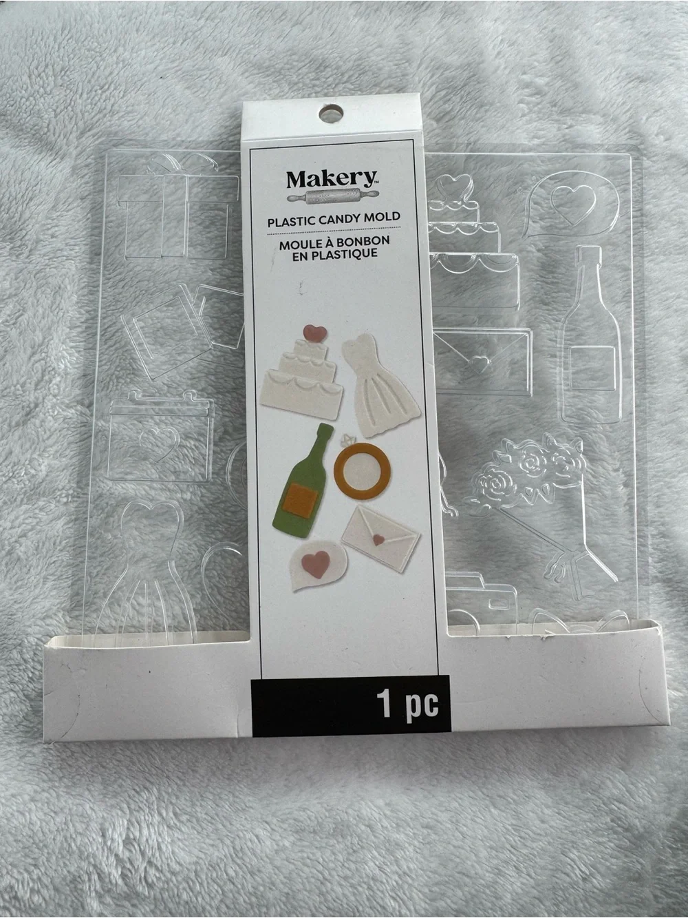 Clear Plastic Candy Mold - Wedding Theme (Clear)